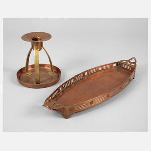 Zwei Teile Kupfer Jugendstil