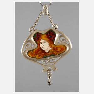 Anhänger mit Emaillemalerei