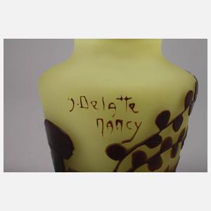 André Delatte kleine Vase Pilzdekor