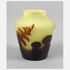 André Delatte kleine Vase Pilzdekor