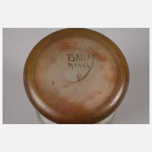 Daum Nancy Ätzglasvase Frühlingslandschaft