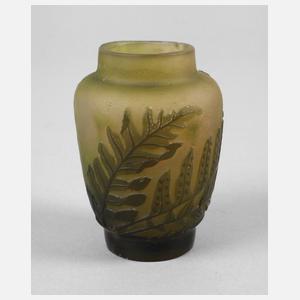 Émile Gallé kleine Vase Farndekor