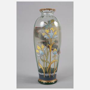 Fritz Heckert Vase Mohnblütendekor