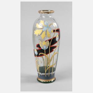 Fritz Heckert Vase Mohnblütendekor