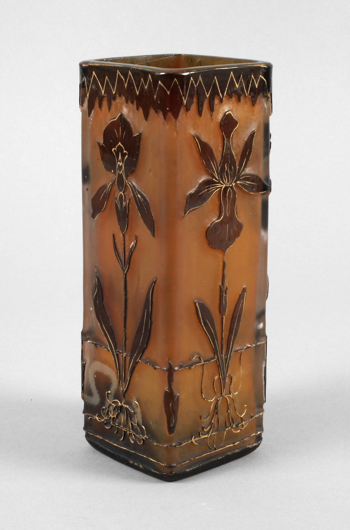 Ätzglasvase Jugendstil