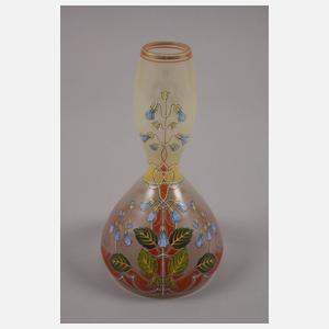 Jugendstilvase mit Emailbemalung