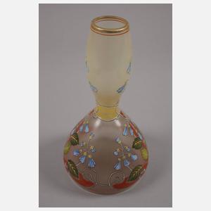Jugendstilvase mit Emailbemalung