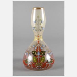 Jugendstilvase mit Emailbemalung