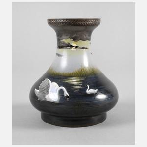 Jugendstilvase mit Schwanendekor