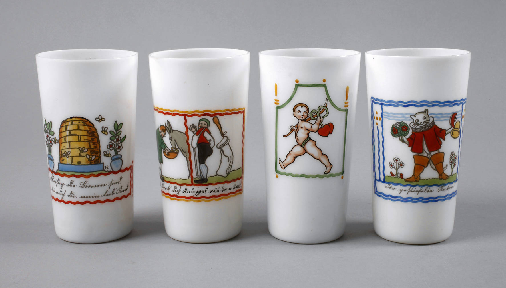 Franz Ringer attr. vier Trinkgläser