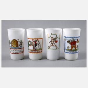 Franz Ringer attr. vier Trinkgläser