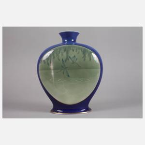 Fraureuth Vase Schwanendekor