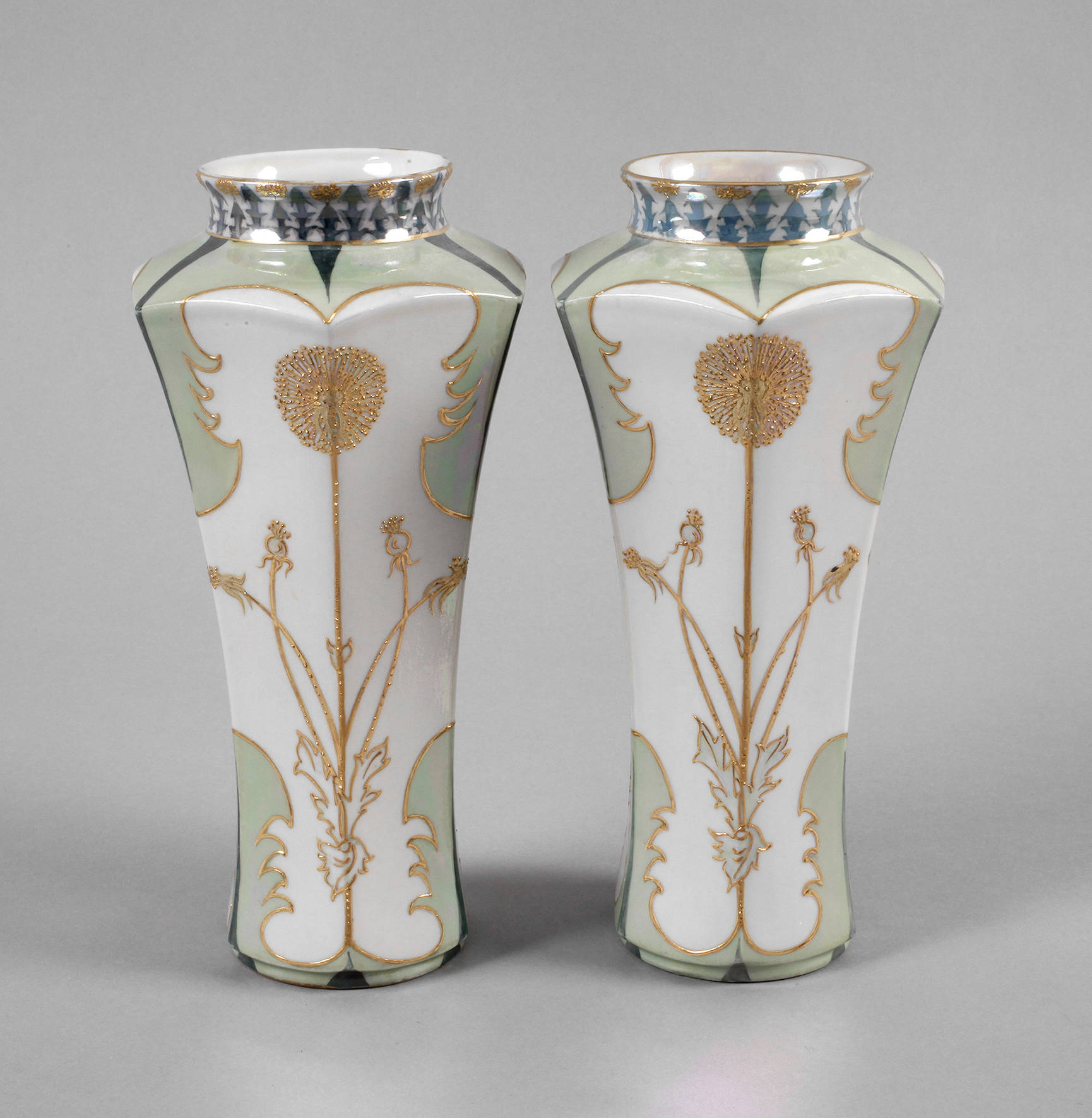 Heubach Lichte Paar Jugendstilvasen