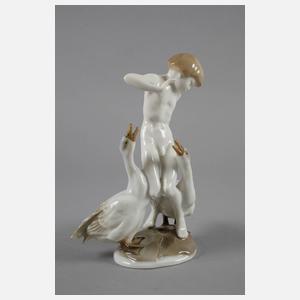 Hutschenreuther Junge mit Gänsen