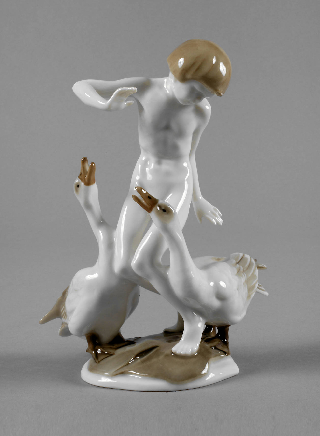 Hutschenreuther Junge mit Gänsen