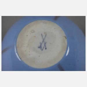 Meissen Jugendstilvase mit Pfauenfederdekor