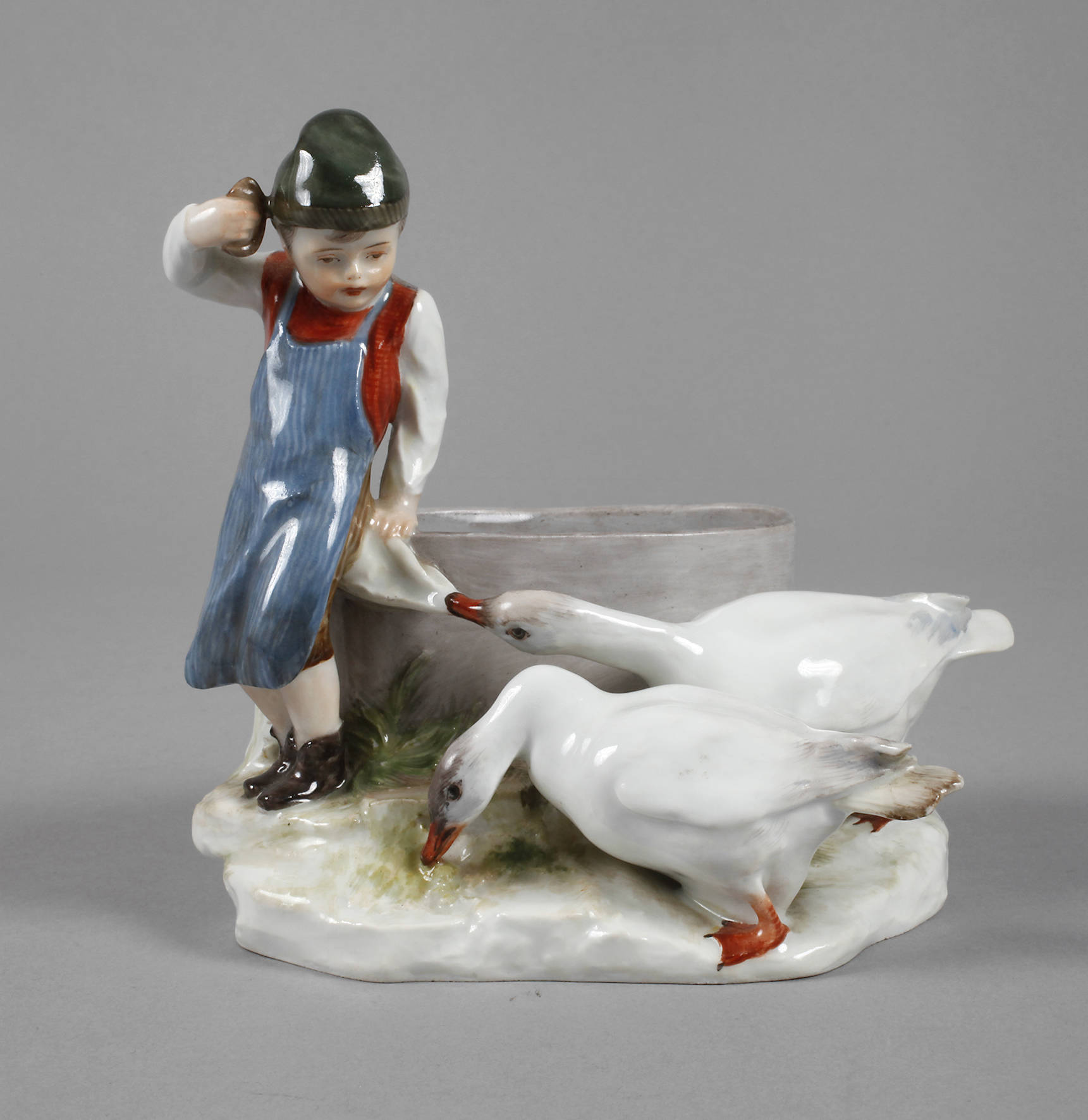 Meissen ”Knabe mit zwei Gänsen”