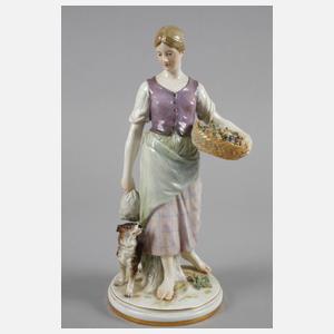 Meissen ”Mädchen mit Wachtelhund”
