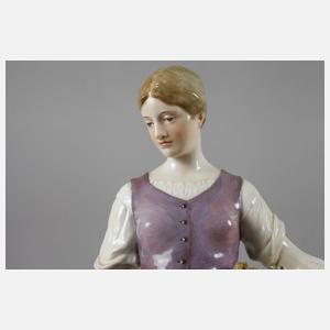 Meissen ”Mädchen mit Wachtelhund”