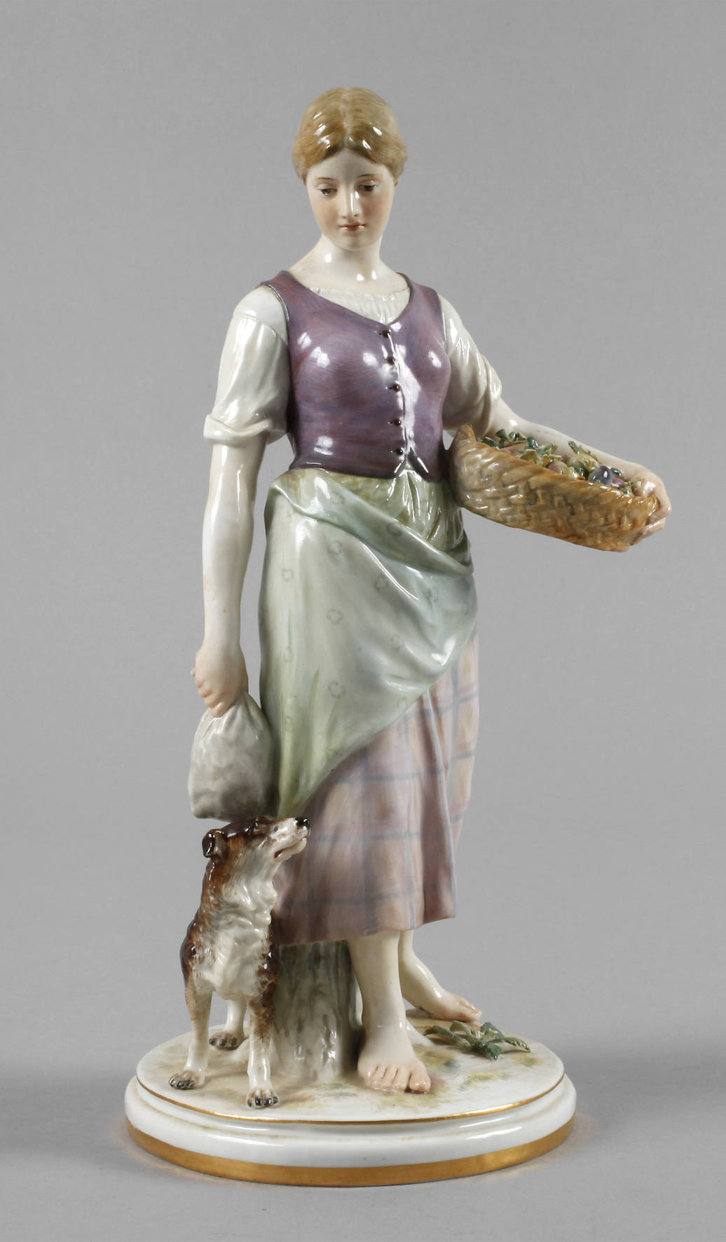 Meissen ”Mädchen mit Wachtelhund”