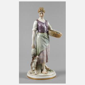 Meissen ”Mädchen mit Wachtelhund”