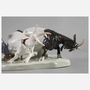 Meissen Figurengruppe ”Mädchen mit Ziegen”