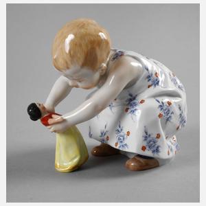 Meissen Hentschelkind Mädchen mit Puppe