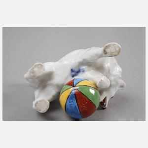 Meissen Kleiner Spitz mit Ball