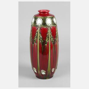 England Jugendstilvase Schlickermalerei