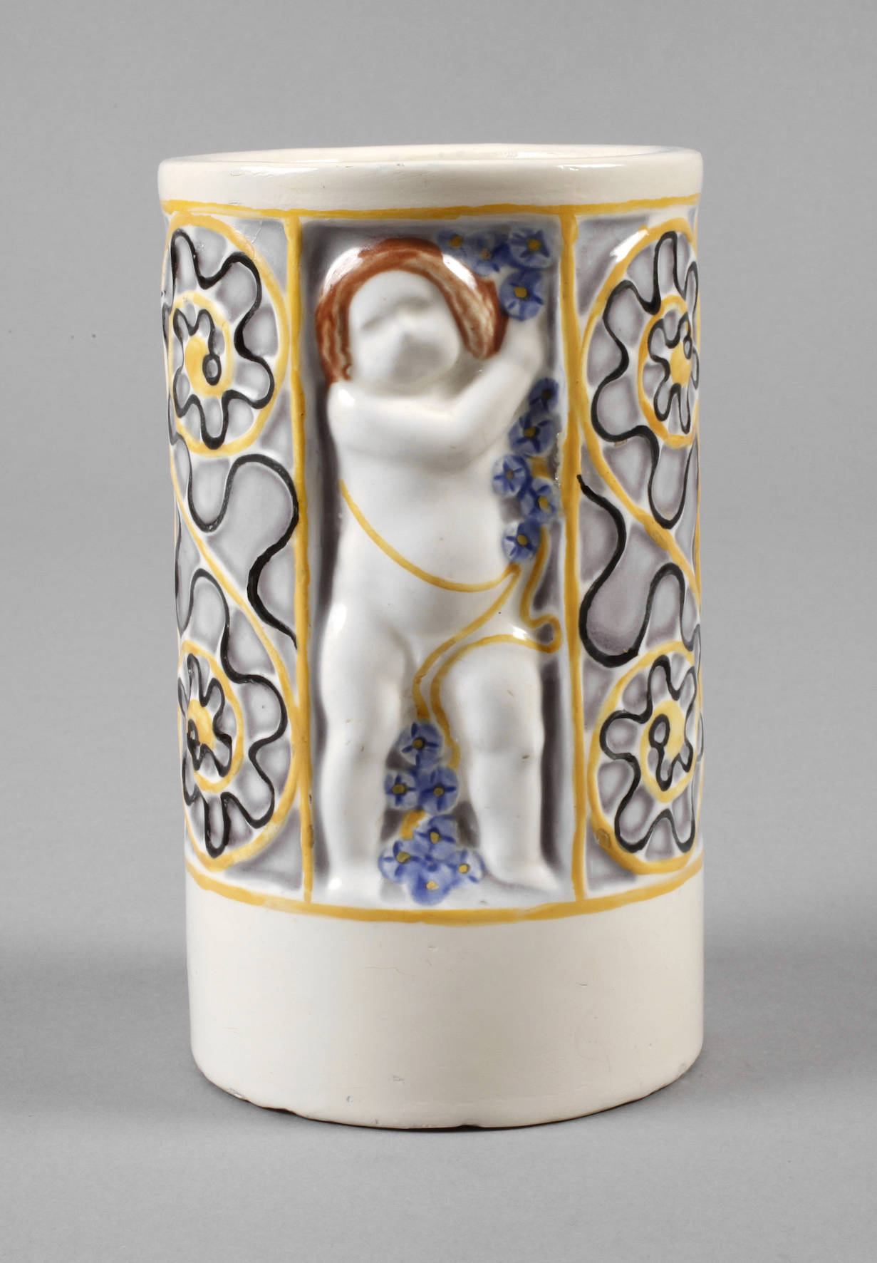 Goldscheider Wien Vase mit Putti