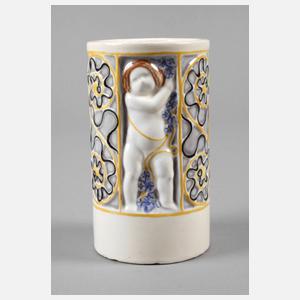 Goldscheider Wien Vase mit Putti