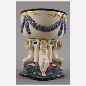 Karlsruhe großer Tafelaufsatz mit vier Putten