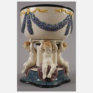 Karlsruhe großer Tafelaufsatz mit vier Putten