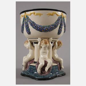 Karlsruhe großer Tafelaufsatz mit vier Putten