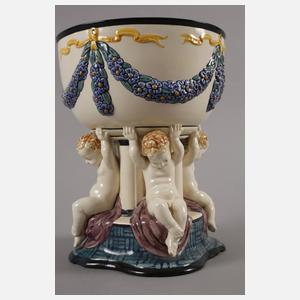 Karlsruhe großer Tafelaufsatz mit vier Putten