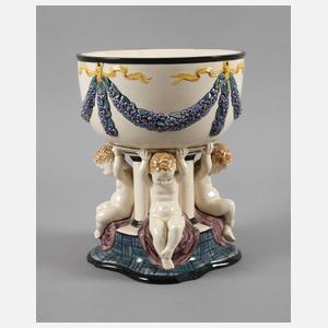 Karlsruhe großer Tafelaufsatz mit vier Putten