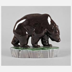 Keramos Wien schreitender Braunbär