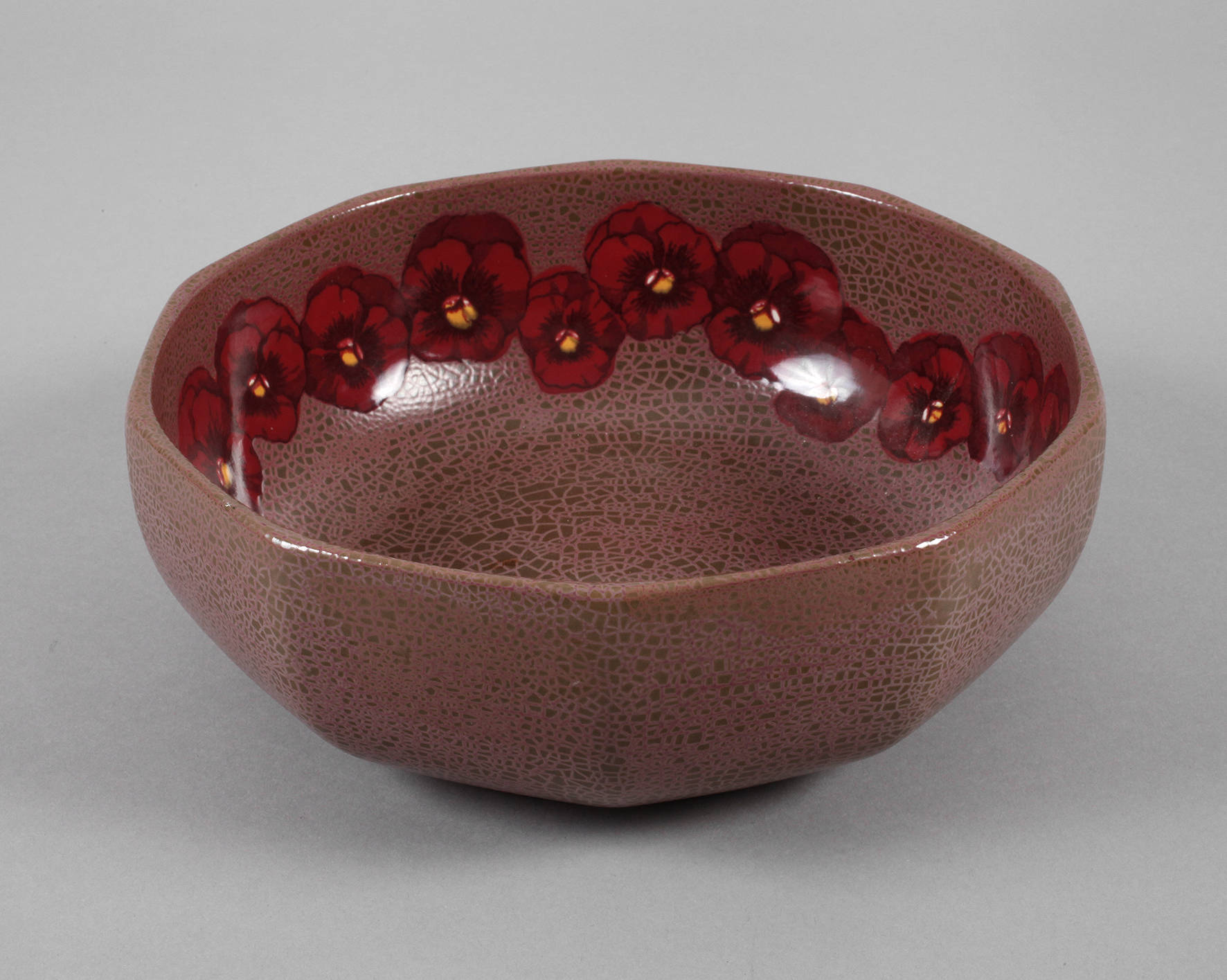 Wächtersbach Schale Stiefmütterchendekor