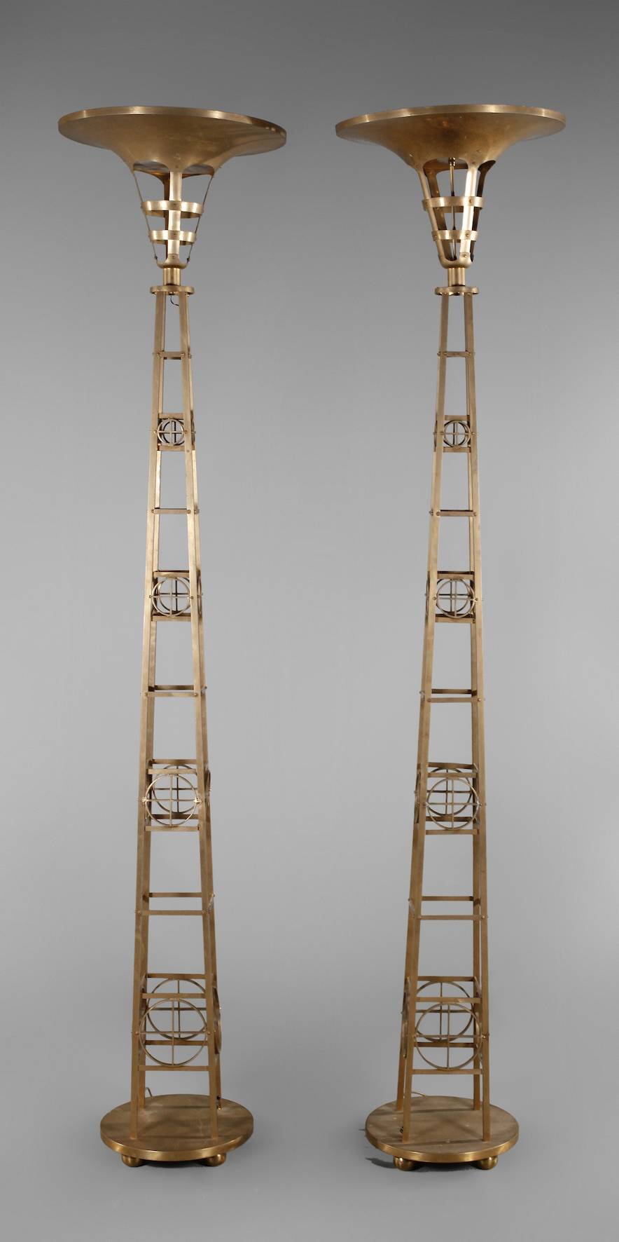 Paar Deckenfluter Art déco