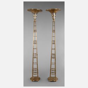 Paar Deckenfluter Art déco