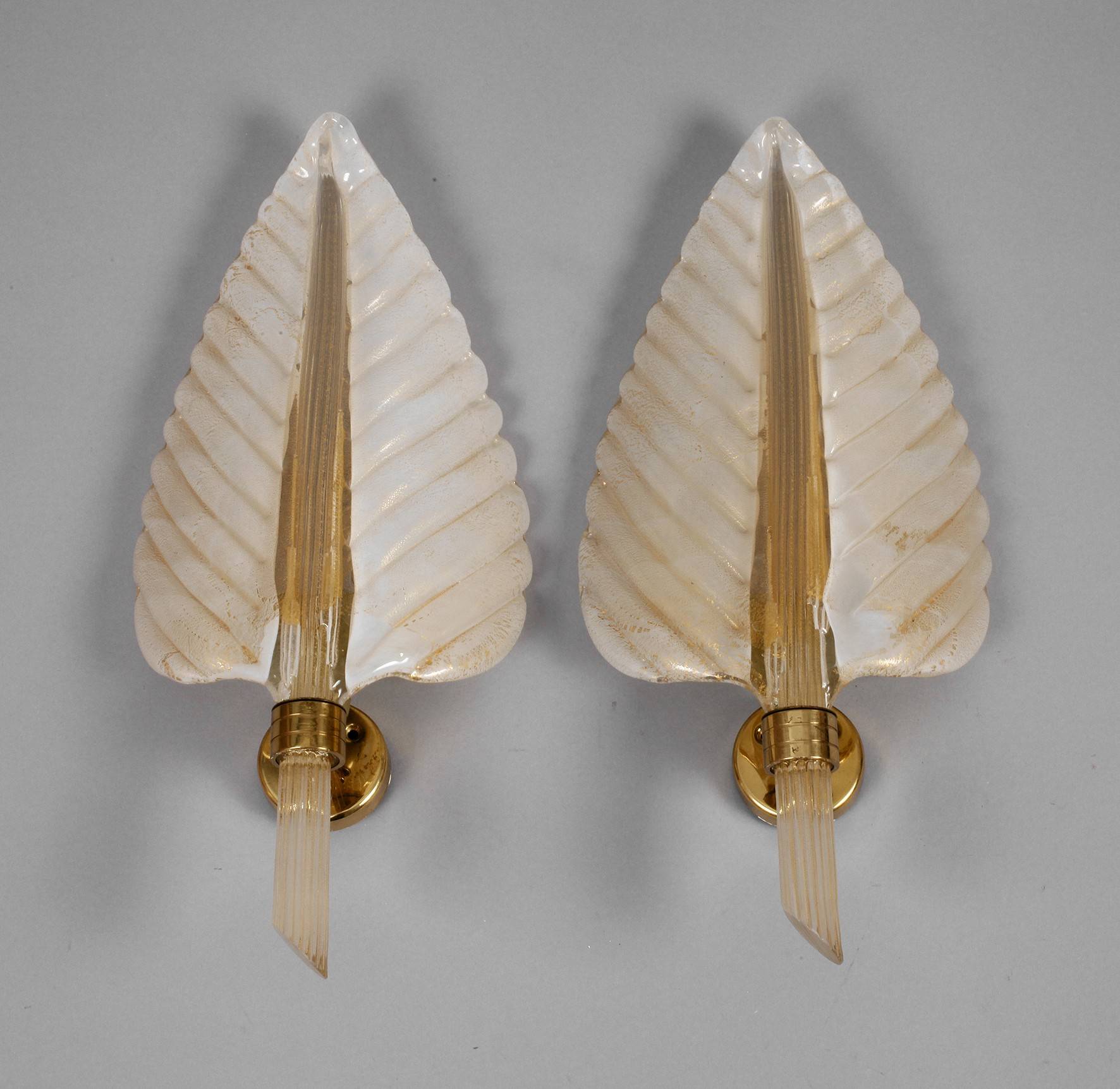 Paar Wandlampen Barovier & Toso