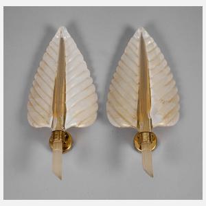 Paar Wandlampen Barovier & Toso