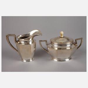 Silber Mokkaset Art déco