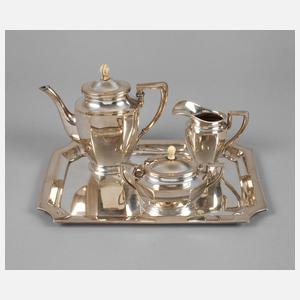 Silber Mokkaset Art déco