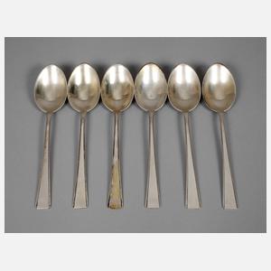 Silber sechs Speiselöffel Prof. Hübner