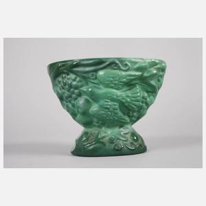 Gablonz Schale und Deckeldose