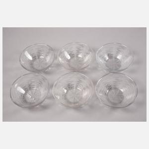 René Lalique sechs Kompottschälchen