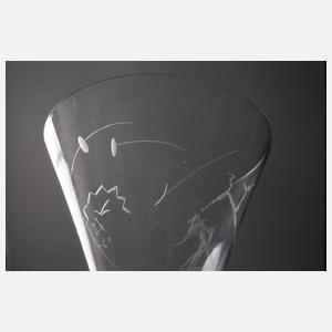 Feines Kelchglas Art déco