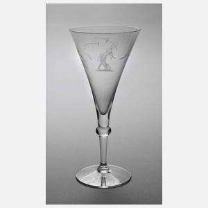 Feines Kelchglas Art déco