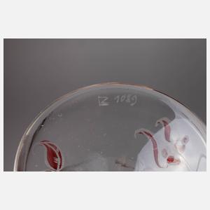 Glasfachschule Zwiesel drei Ziergläser